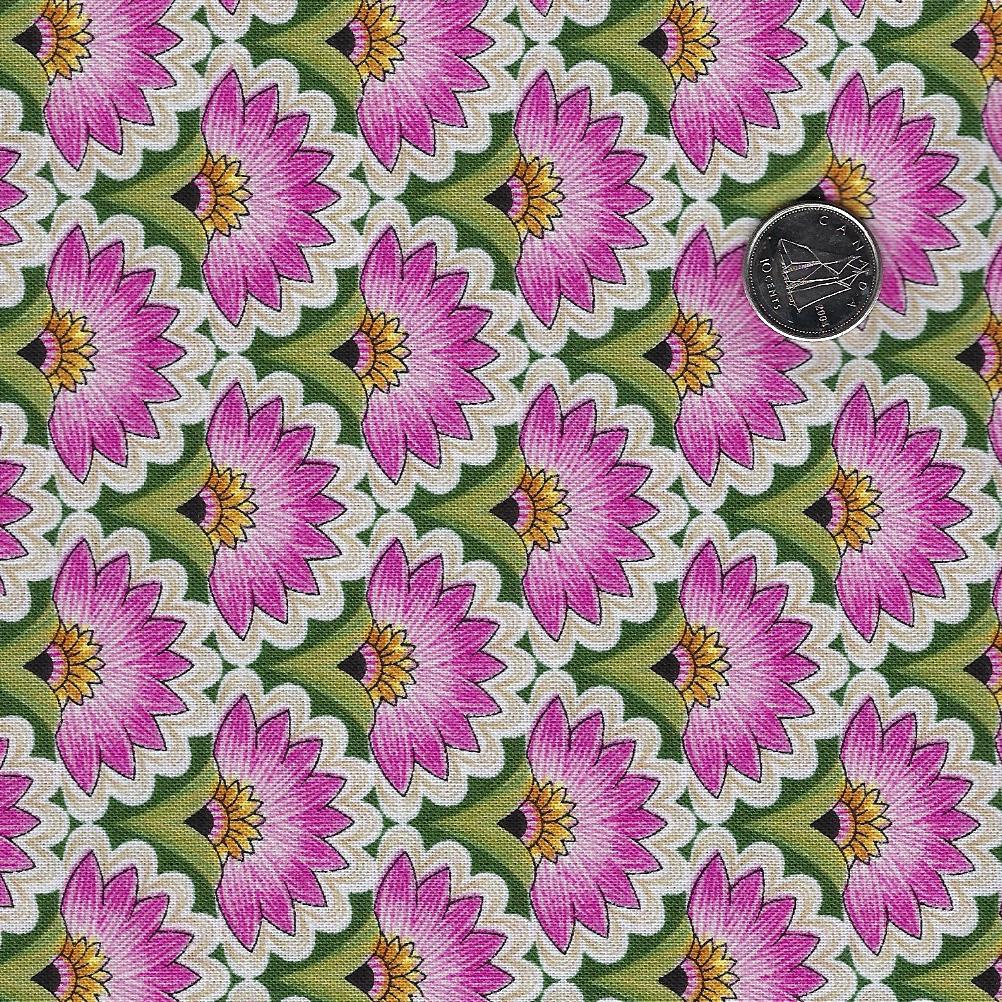 Water Lilies by Michel Design Works for Northcott - Background Cream Scallop