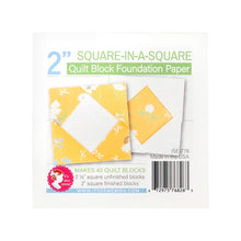 Load image into Gallery viewer, Quilt Block Foundation Paper - Square in a Square - 3 Sizes

