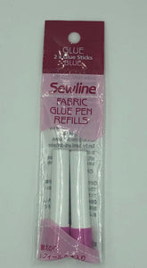 Sewline - Stylo de colle à tissu et recharge - 2 couleurs de colle