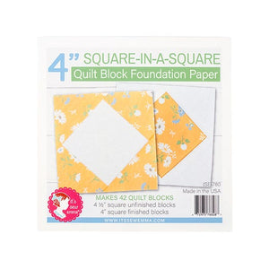 Quilt Block Foundation Paper - Square in a Square - 3 tailles