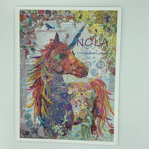 Nola... Unicorn Collage by Laura Heine