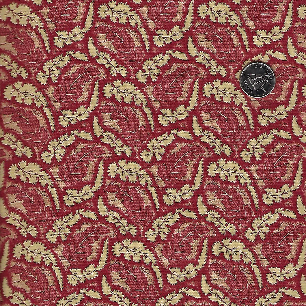 Sarah's Story 1830-1850 by Betsy Chutchian for Moda - Background Turkey Red Fallen Leaves