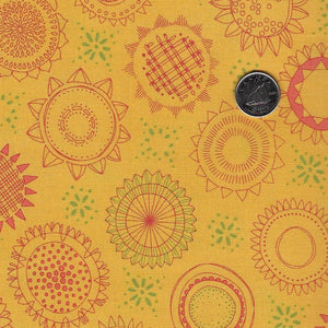 Solana by Robin Pickens for Moda - Background Buttercup Sunflower Medallions