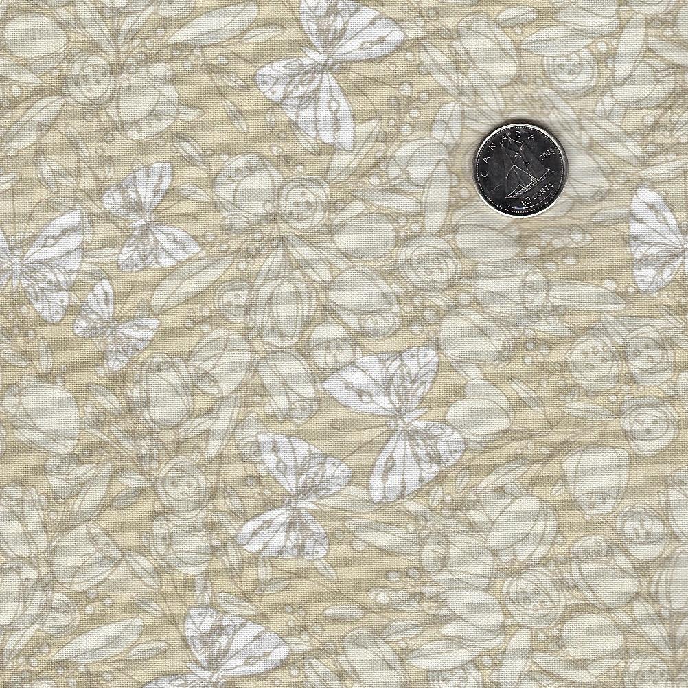 Tulip Tango by Robin Pickens for Moda - Background Washed Linen Butterflies
