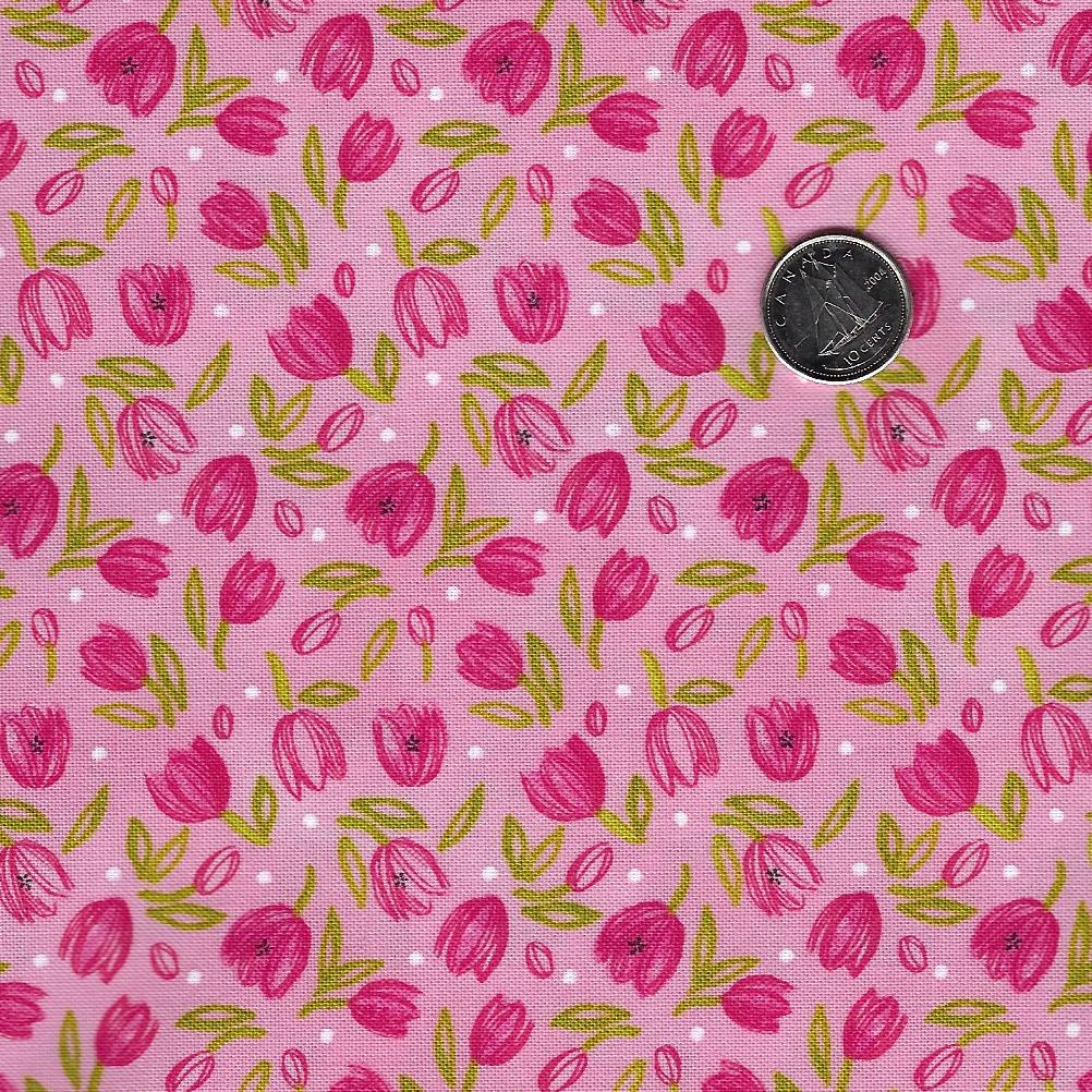 Tulip Tango by Robin Pickens for Moda - Background Princess Tossed Tulips