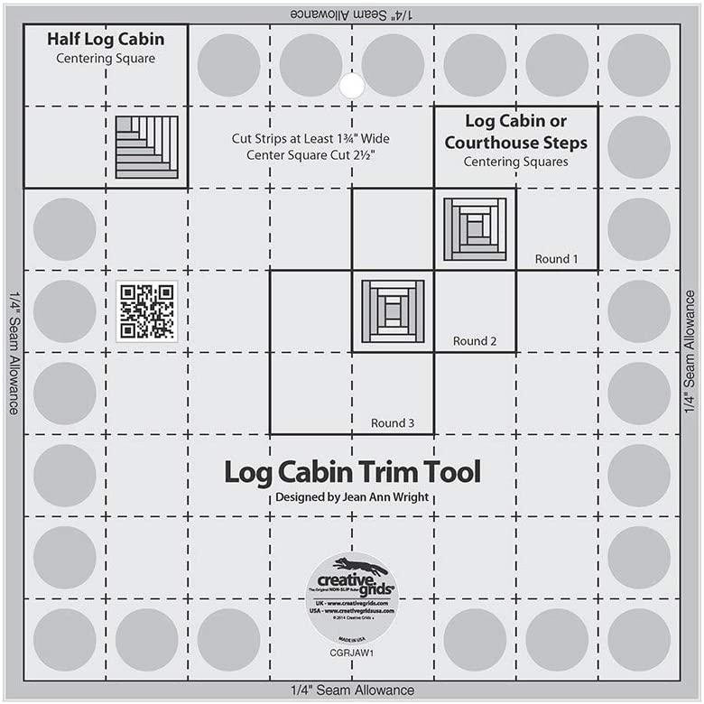 Creative Grids - Non-Slip Log Cabin Trim Tool - 4 Sizes