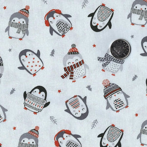 Penguin Paradise by Camelot Fabrics - Cozy Penguin Toss