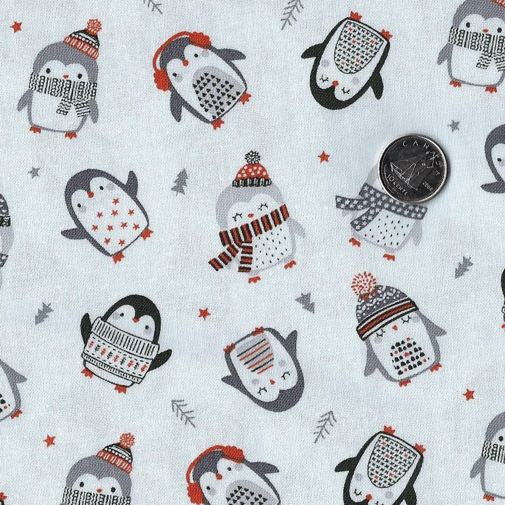 Penguin Paradise par Camelot Fabrics - Cozy Penguin Toss