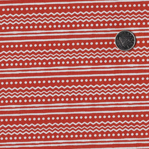 Penguin Paradise par Camelot Fabrics - Background Red Nordic Stripe