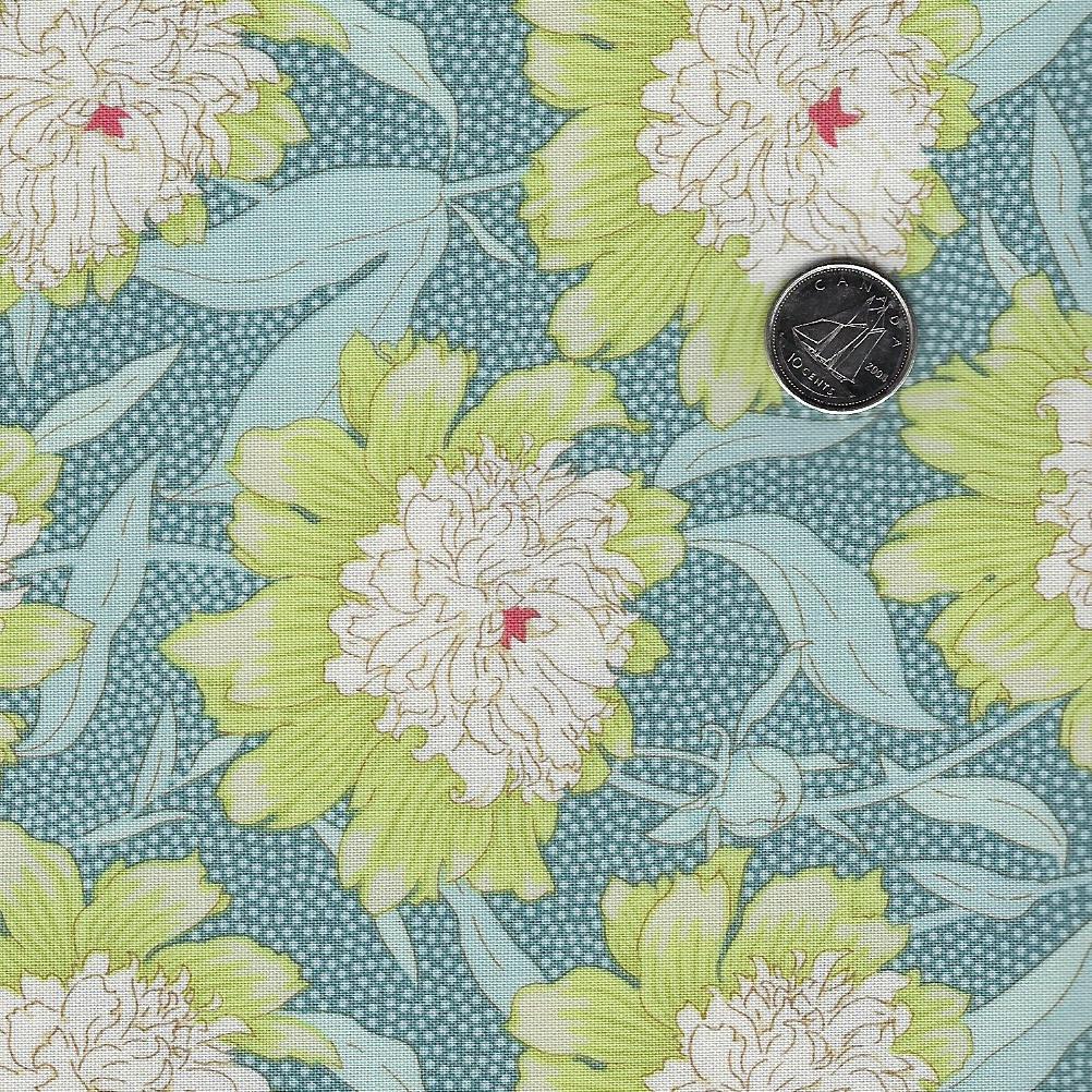 Gardenlife par Tilda Fabrics - Bowl Peony Grey Green
