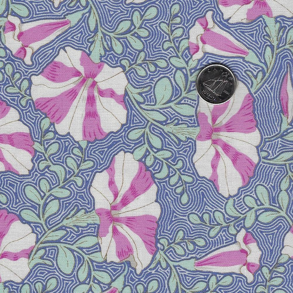 Gardenlife par Tilda Fabrics - Striped Petunia Blue