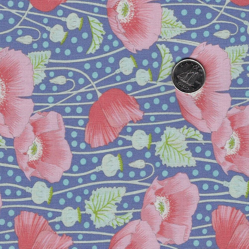 Gardenlife by Tilda Fabrics - Poppies Blue