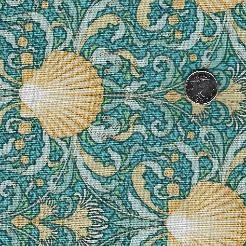 Cotton Beach by Tilda Fabrics - Scallop Shell Teal