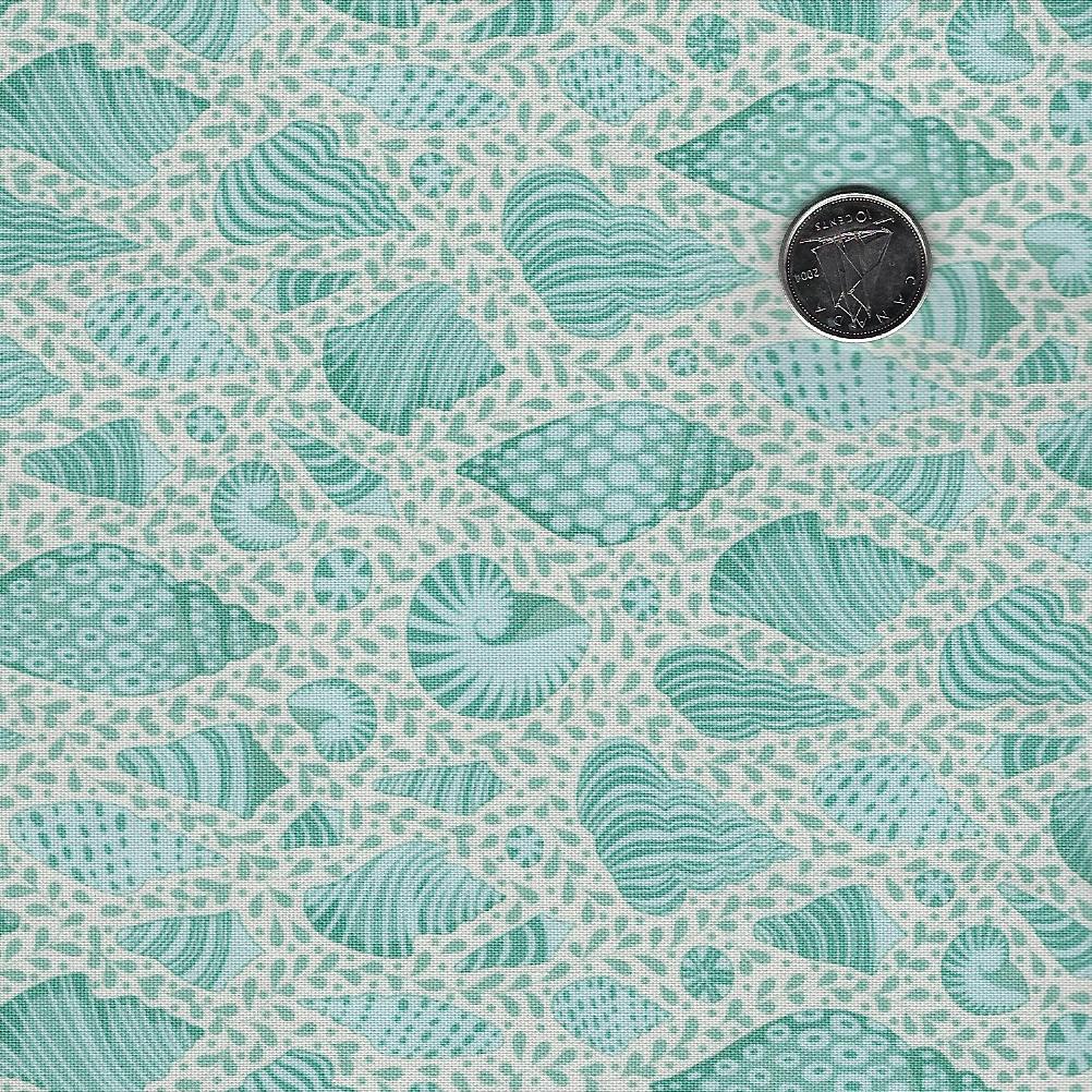 Cotton Beach par Tilda Fabrics - Beach Shells Teal