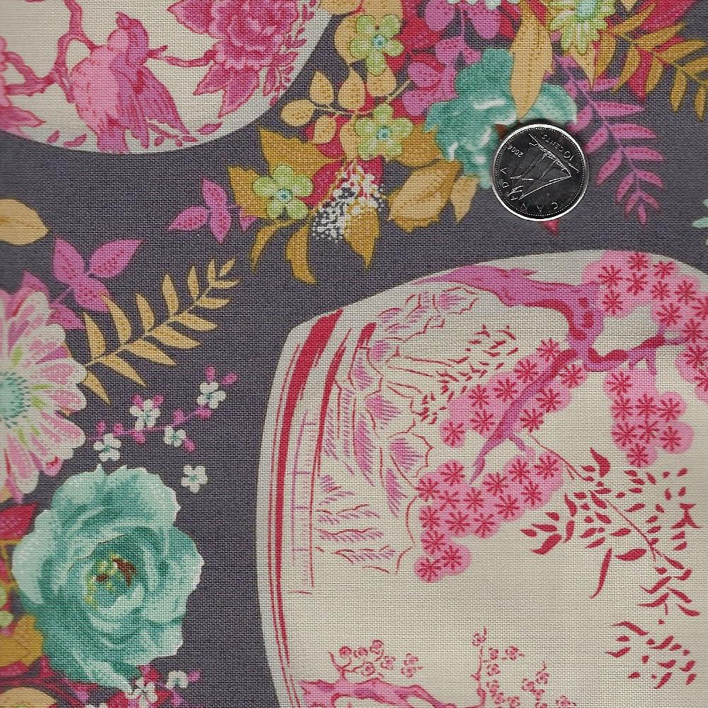 Chic Escape by Tilda Fabrics - Flowervase Grey
