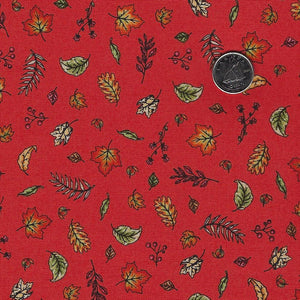 Sweater Weather by Kris Lammers for Maywood Studio - Background Orange Blowing Leaves
