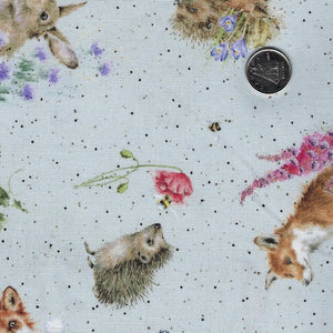 Bramble Patch by Hannah Dale for Maywood Studio - Background Blue Tossed Animals