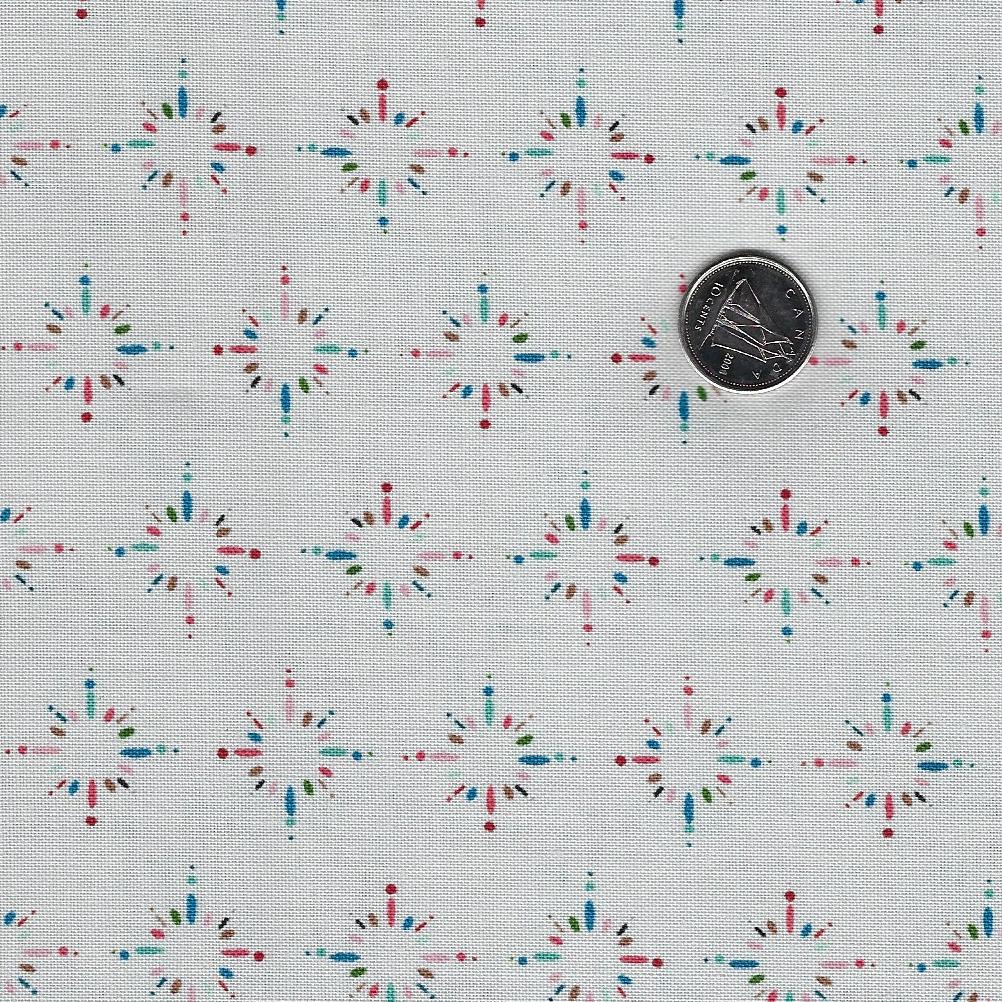 Happiness is Homemade by Kris Lammers for Maywood Studio - Background Grey Starburst Sprinkles