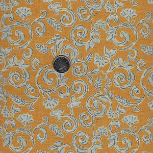 Morning Bloom par David Textiles - Background Gold Swirly Floral
