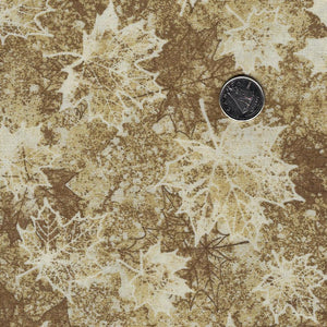 Oh Canada - Stonehenge 10th Anniversary Edition by Northcott - Beige Tone on Tone Large Leaves