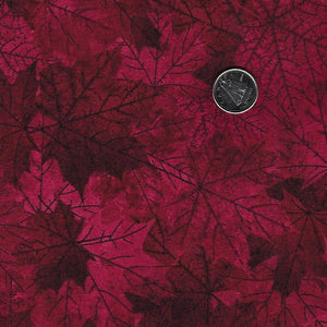 Oh Canada - Stonehenge 10th Anniversary Edition by Northcott - Red Tone on Tone Packed Leaves