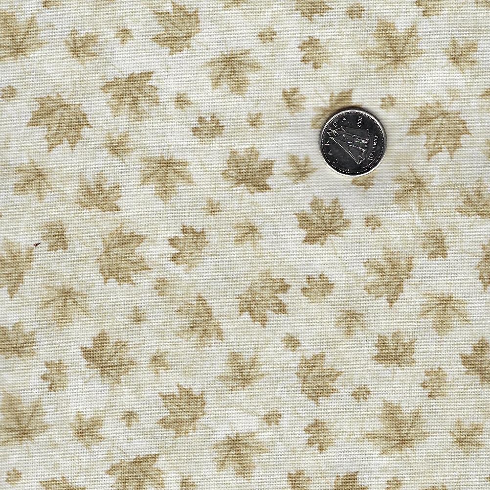 Oh Canada - Stonehenge 10th Anniversary Edition by Northcott - Background Beige Mini Leaves