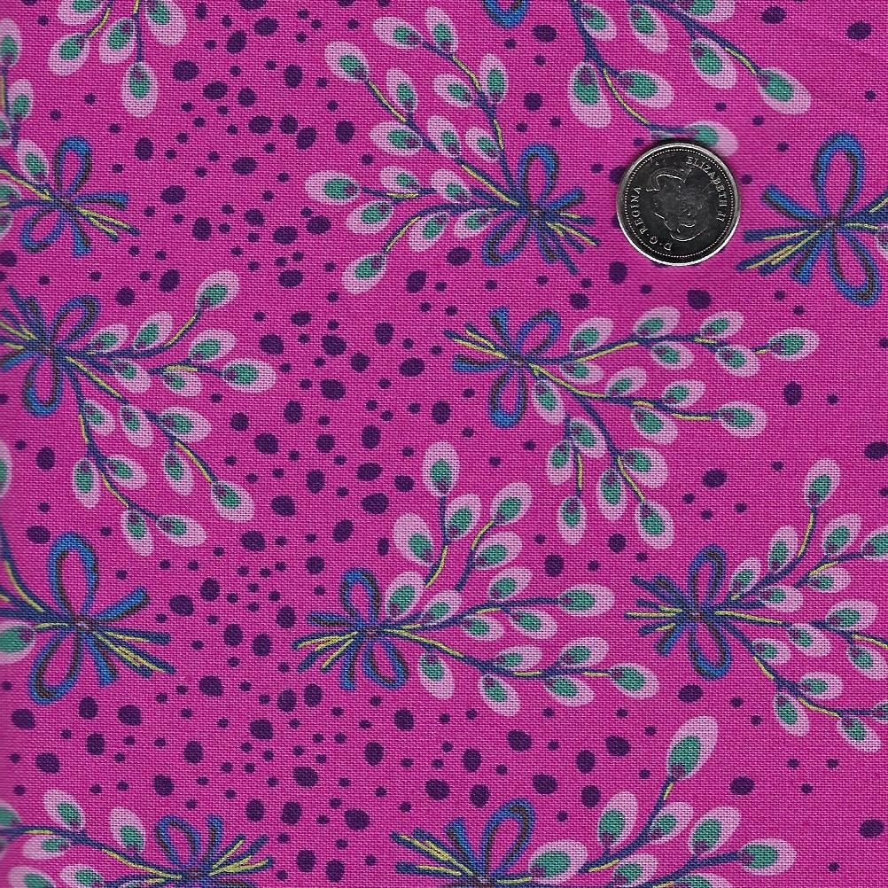 Swatch Book par Kathy Doughty pour Figo Fabrics - Background Fuchsia Corsage