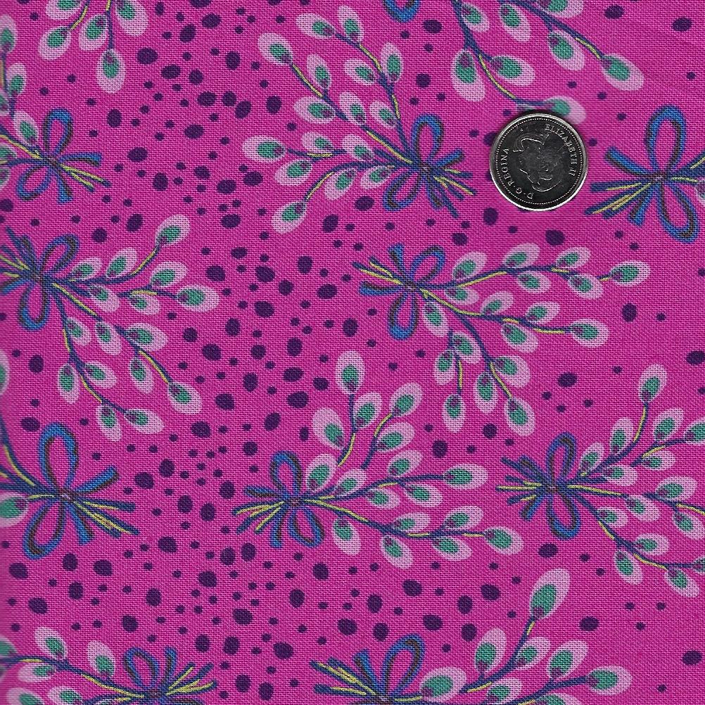 Swatch Book by Kathy Doughty for Figo Fabrics - Background Fuchsia Corsage