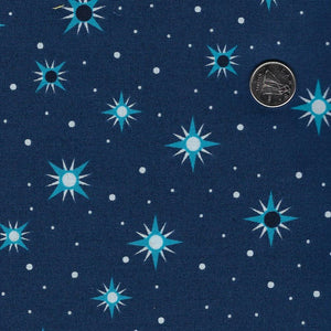 Planetarium by Elizabeth Hartman for Robert Kaufman - Background Starry Night Northern Stars