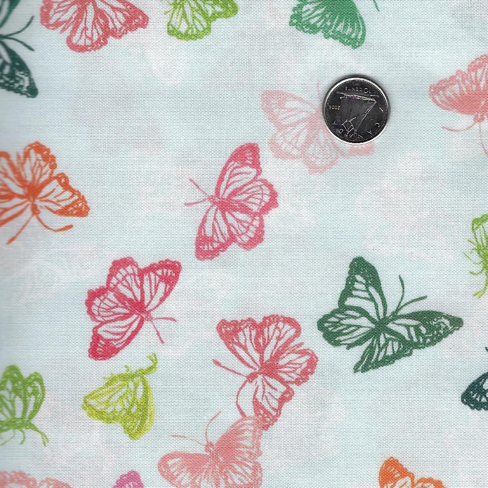 Orangerie by Caitlin Wallace-Rowland for Dear Stella Design - Background Harbor Butterflies