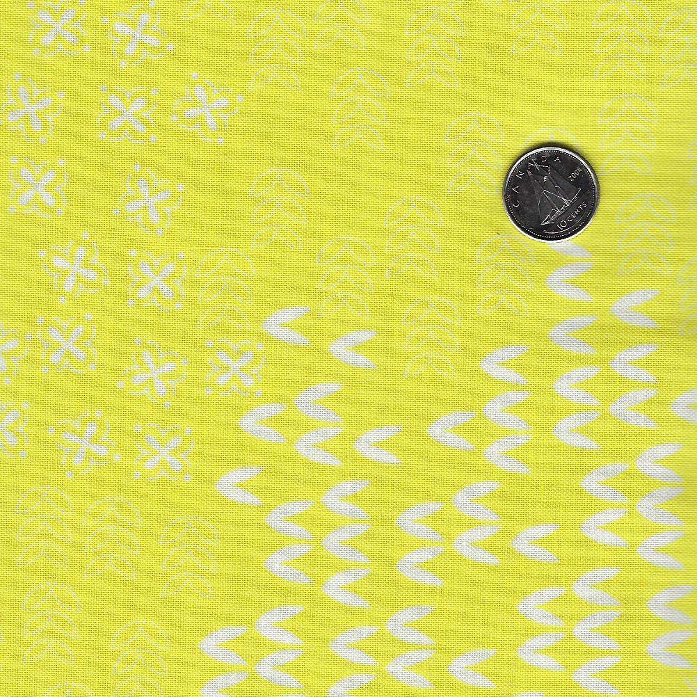 Hampton Court par Karen Lewis pour Figo Fabrics - Background Yellow Meadow