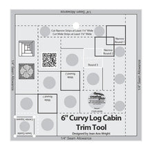 Charger l&#39;image dans la galerie, Creative Grids - Règle antidérapante de coupe Log Cabin courbé - 2 Tailles
