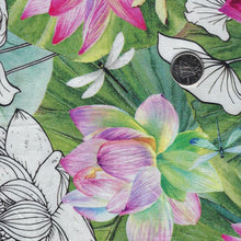 Charger l&#39;image dans la galerie, Water Lilies par Michel Design Works pour Northcott - Floral with Toile Black
