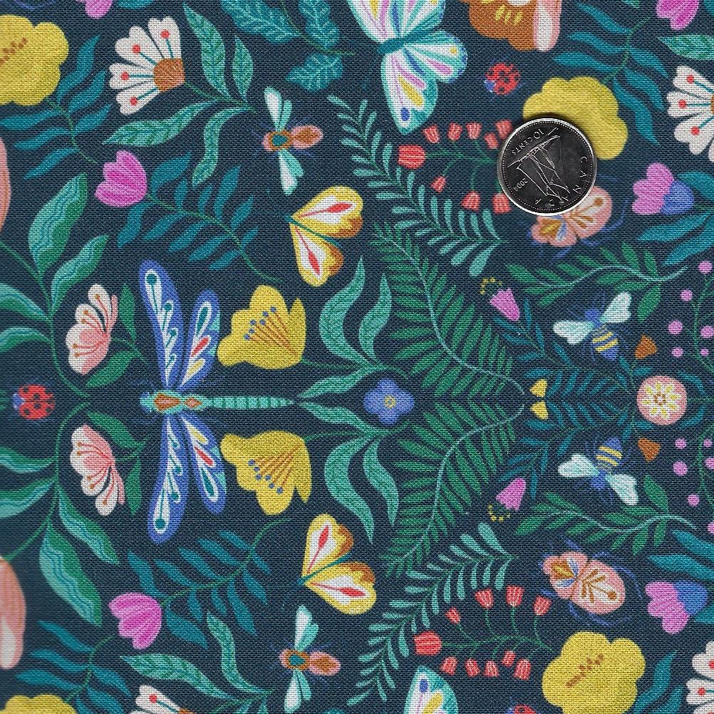 Flutter By by Bethan Janine for Dashwood Studio - Floral Background Navy