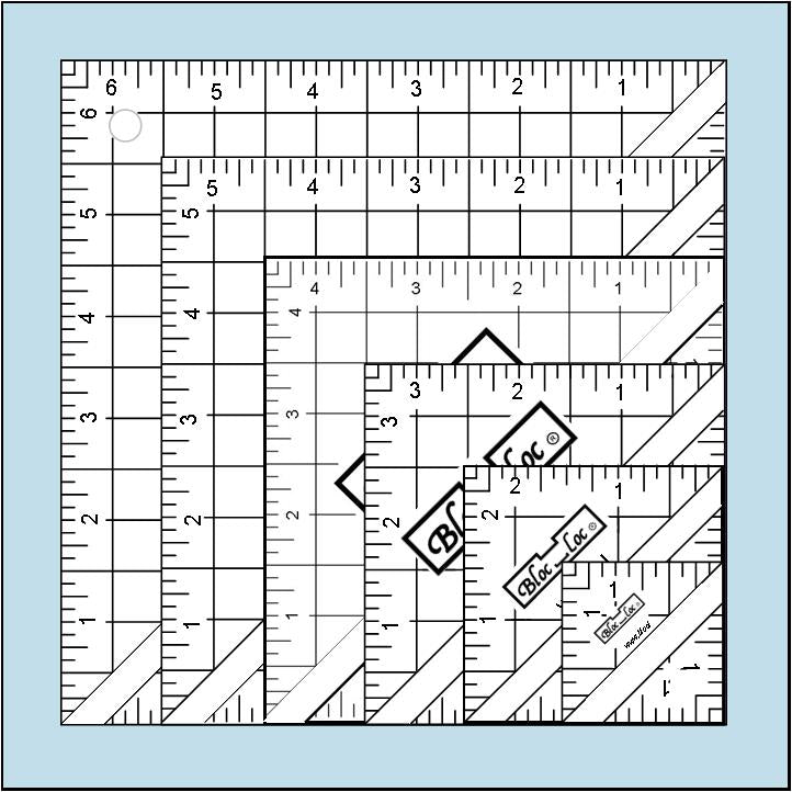 Bloc Loc - Half-Square Triangle Ruler Set – Mad Moody Quilting Fabrics