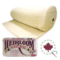 Hobbs Batting - Heirloom Natural Cotton with Scrim - 120 Inches Wide