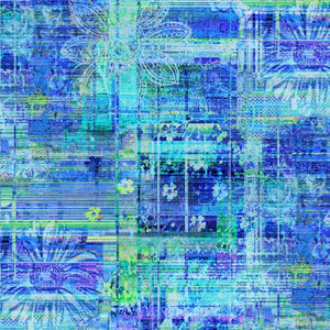 108 Inches Wide Backing - Madras by P&B Textiles - Blue