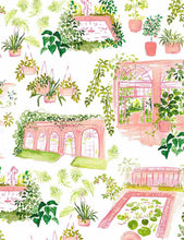 Load image into Gallery viewer, Orangerie by Caitlin Wallace-Rowland for Dear Stella Design - Background White Formal Gardens
