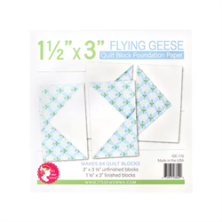Flying Geese - Quilt Block Foundation Paper - 4 Tailles