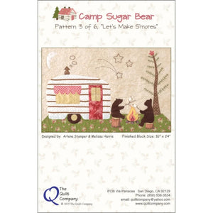 Camp Sugar Bear by The Quilt Company - 6 Patterns + Accessory Fabric Packet