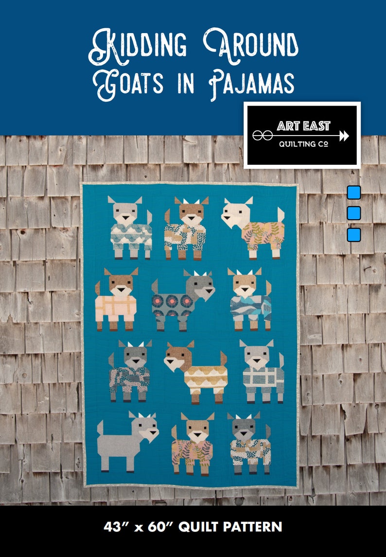 Kidding Around - Goats in Pajamas par Art East Quilting Co