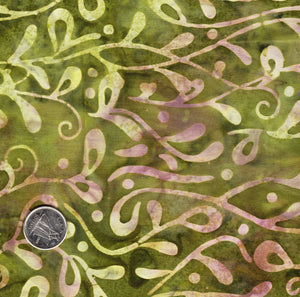 Java Batiks by Maywood Studio - Batiks Vine Leaves Green