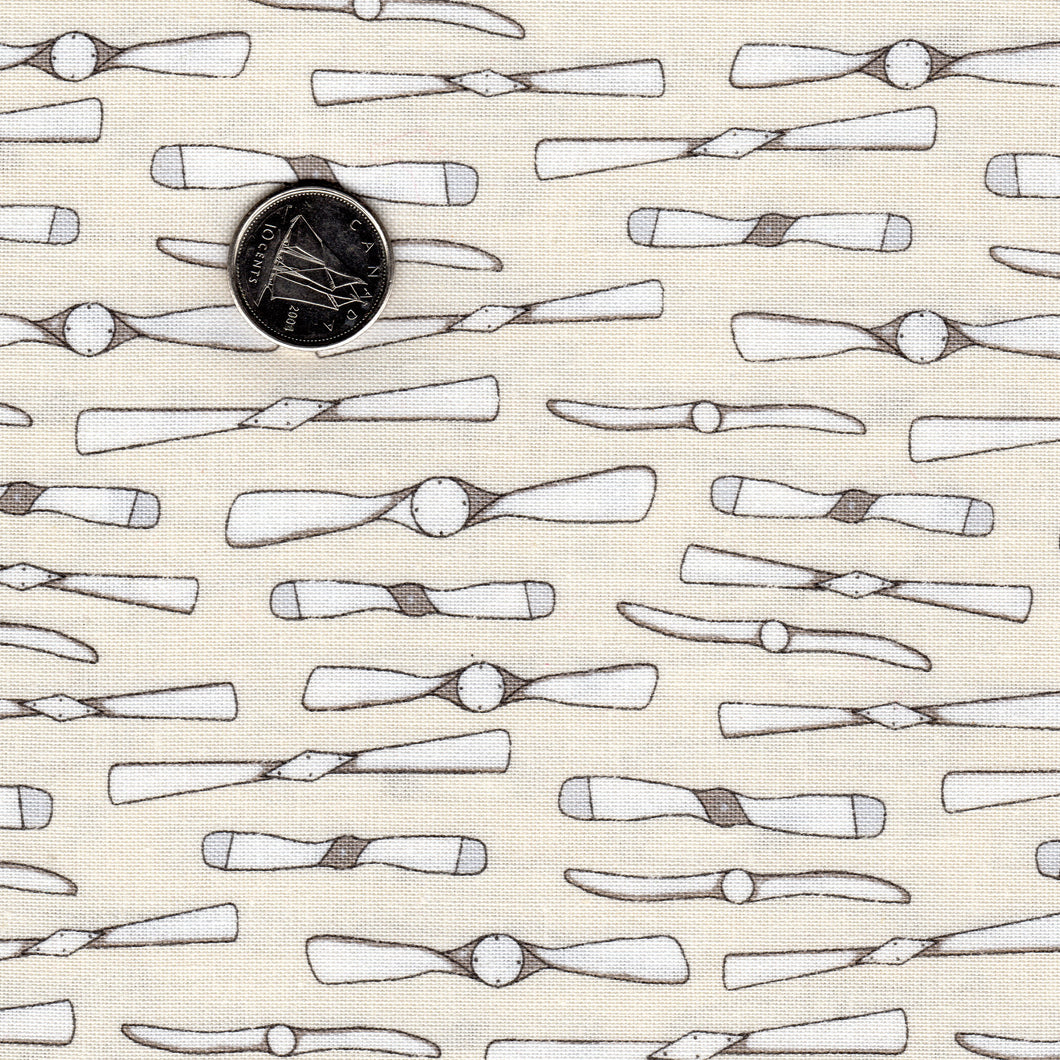 Mighty Machines by Lydia Nelson for Moda - Background Creamy Propellers